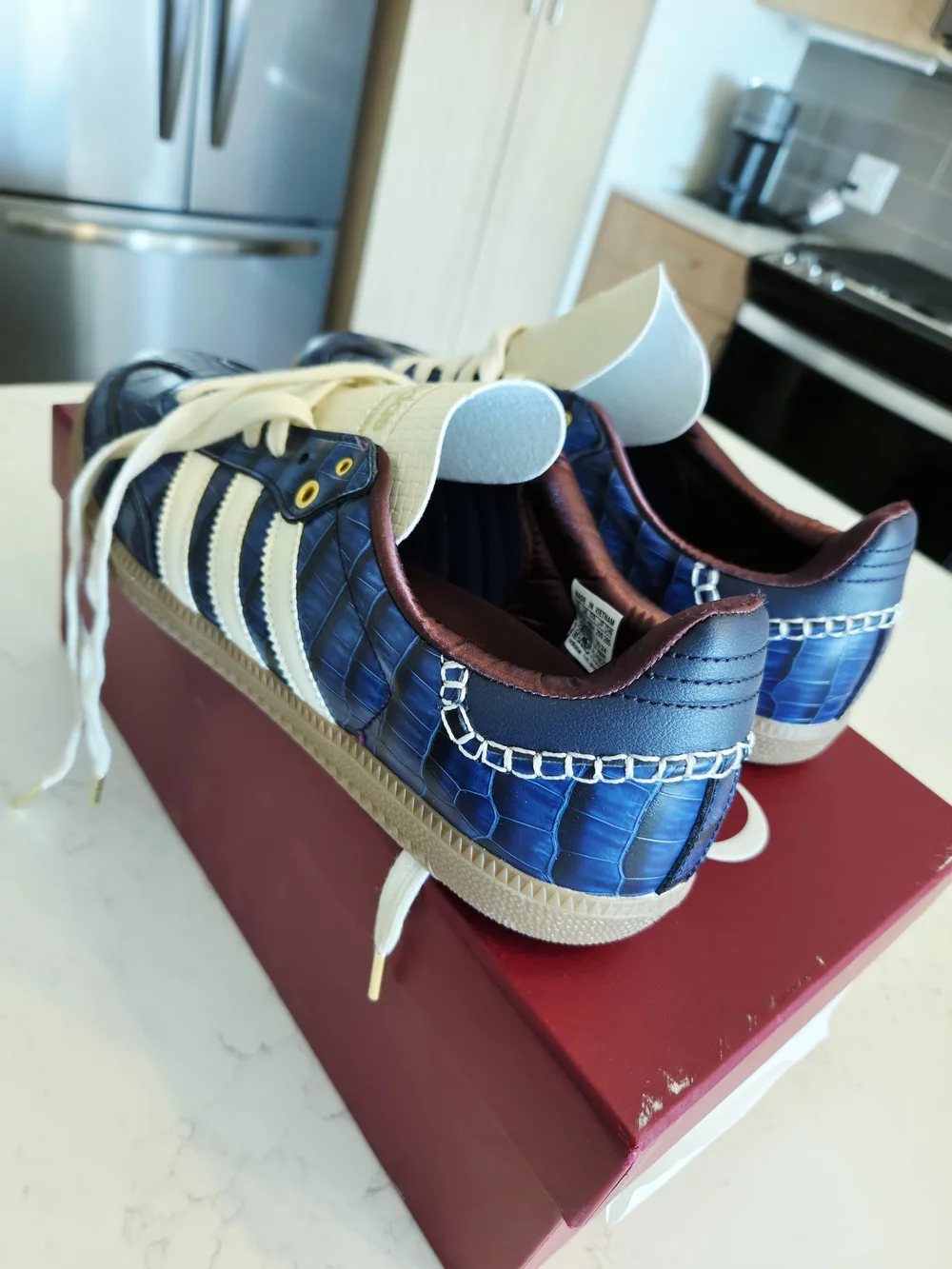 Bonner x adidas Samba OG 'Croc Collegiate Navy